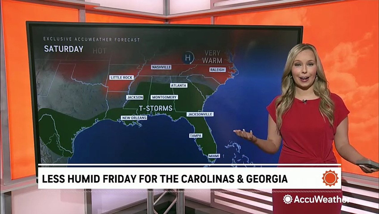 Rising humidity in the forecast for the Southeast