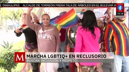 Realizan marcha LGBT en las instalaciones del reclusorio Oriente