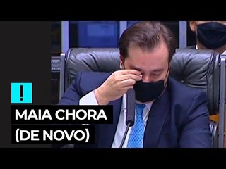 RODRIGO MAIA CHORA em seu último discurso como presidente da Câmara dos Deputados