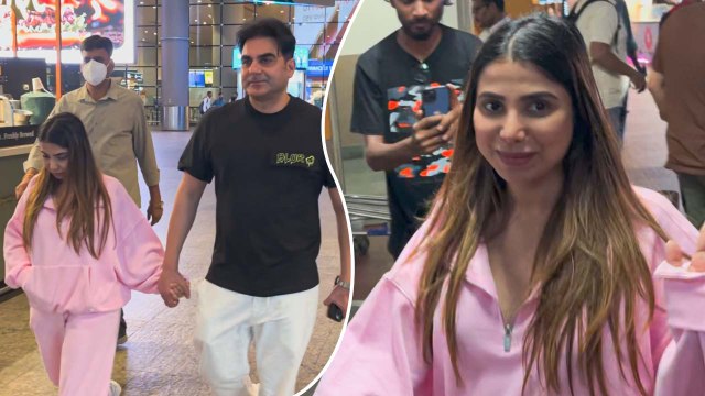 Arbaaz & Sshura Khan: The Khan-Daan Couple Gets Clicked Hand In Hand | Mumbai Airport