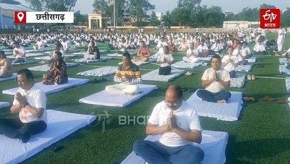 छत्तीसगढ़ में अंतरराष्ट्रीय योग दिवस पर सभी जिलों में लाखों लोगों ने किया योग