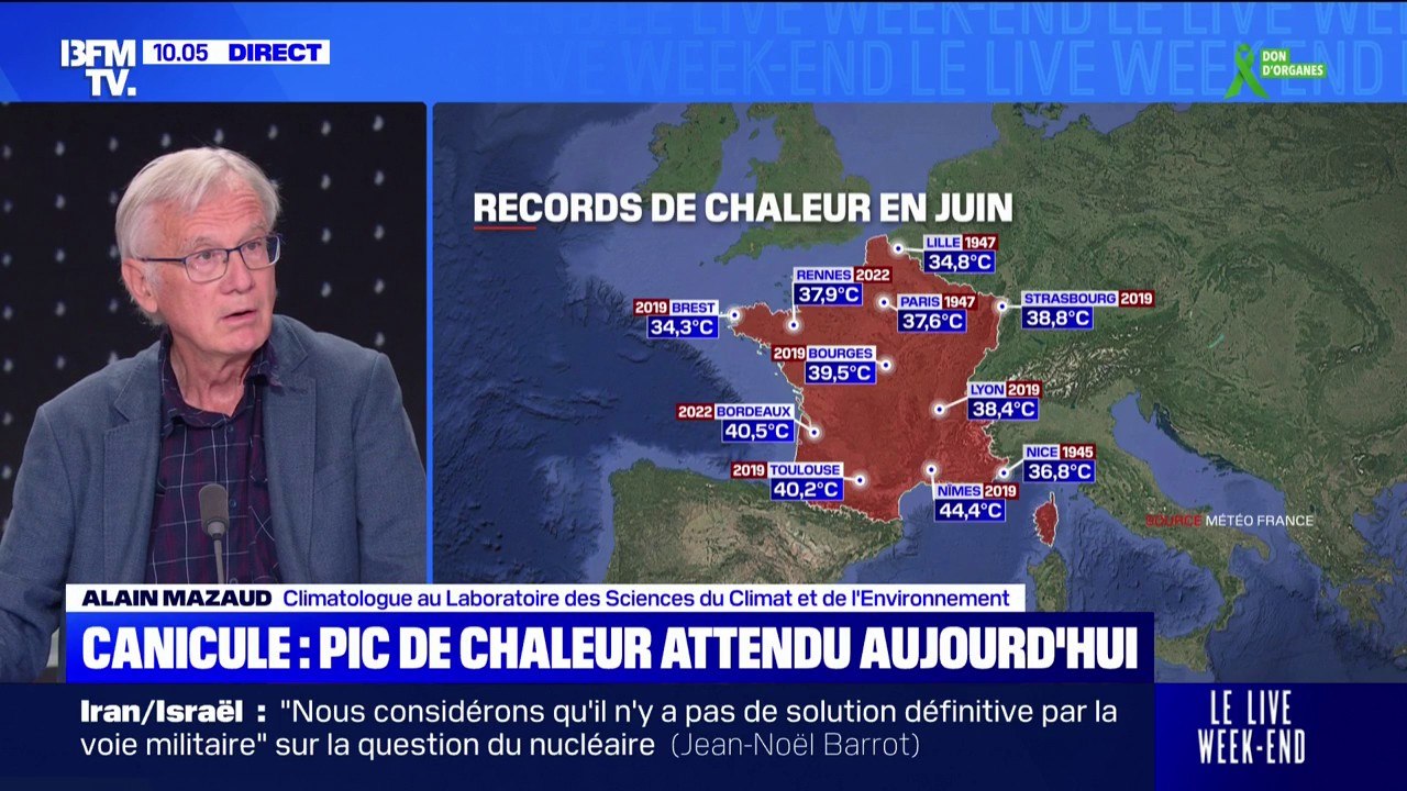 Canicule: "Cette vague de chaleur est très intense", explique Alain Mazaud, climatologue