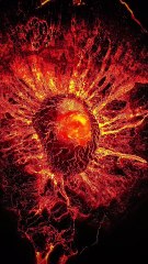 Le volcan Geldingadalir vue de dessus (Islande)