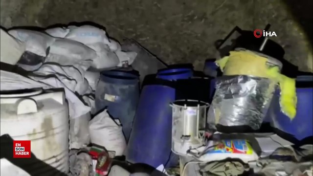 Irak'ın kuzeyinde teröristlere ait mağarada çok sayıda mühimmat ele geçirildi