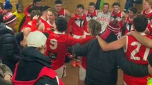 Carngham-Linton sings the song after CHFL win over Buninyong
