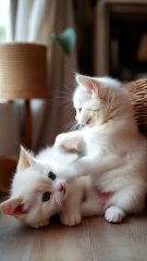 giggling twin baby kittens cute cats