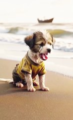 Poor puppy wants to ride in a boat