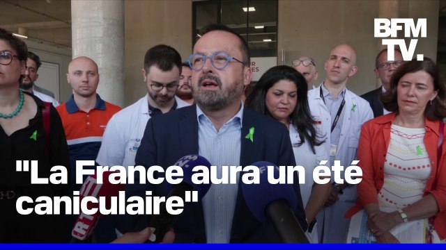 Canicule en France: le point presse du ministre de la Santé Yannick Neuder