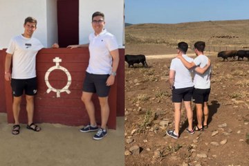 Las vacaciones virales más sorpresivas un jugador de Primera: Aihen Muñoz, con toros
