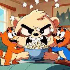 Finn Popcorn War #foryou #cuteanimal #shorts #finn #cartoon