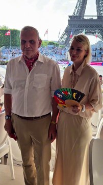 Jean-Charles de Castelbajac, sa femme Pauline de Drouas et Jean Todt Les célébrités au Jumping Longines à Paris, France, le 20 juin 2025 ©Jean-Baptiste Baud / Bestimage