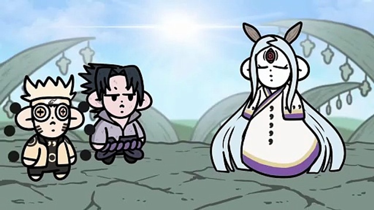 Naruto vs sasuke final fight little funny