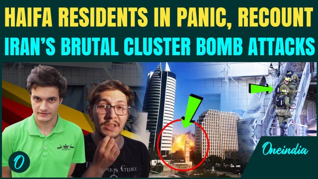 Iranian CLUSTER BOMBS Rain on Haifa, Explosions Rip Through the City; Israelis Recount the HORROR