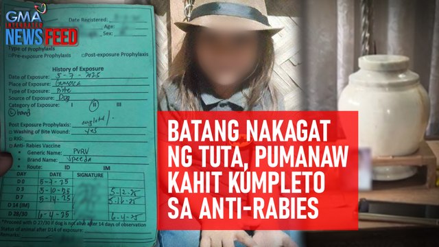 Batang nakagat ng tuta, pumanaw kahit kumpleto sa anti-rabies | GMA Integrated Newsfeed