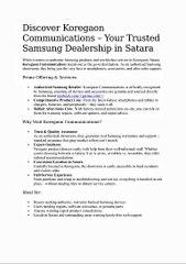 Discover Koregaon Communications – Your Trusted Samsung Dealership in Satara