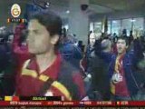 Sivas maçı sonrası Galatasaraylılar havaalanında