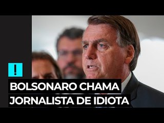 "Deixa de ser idiota", diz Bolsonaro a jornalista que perguntou sobre foto com 'CPF cancelado'