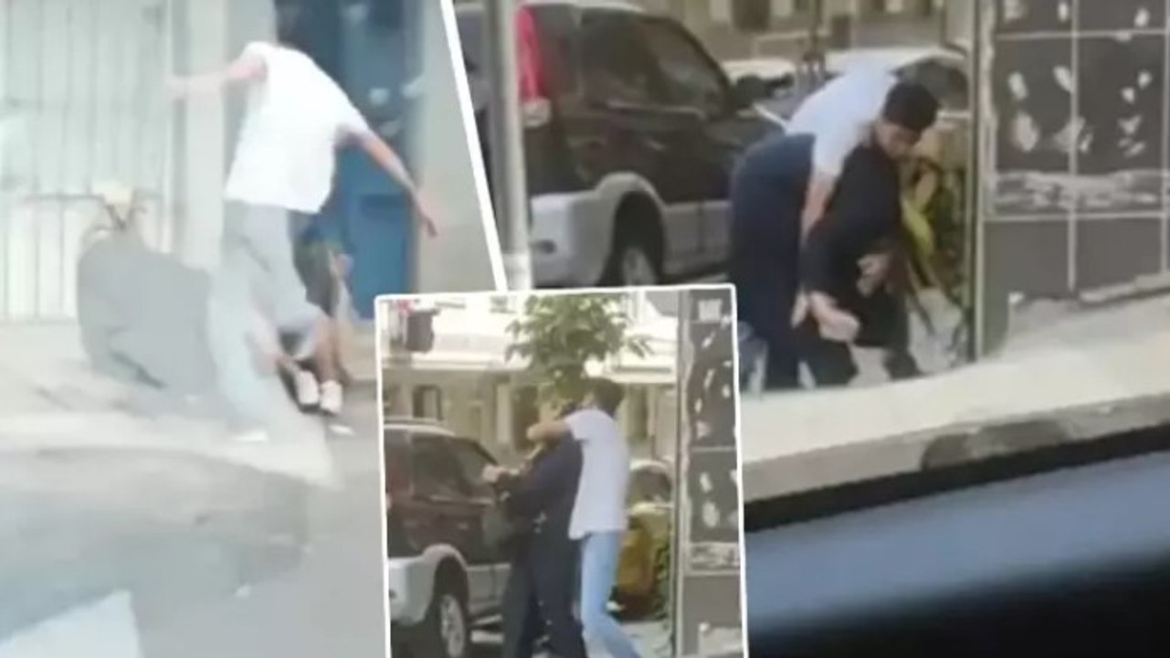 Sultangazi’de sokak ortasında annesini darbetti! Dehşet anları saniye saniye kaydedildi
