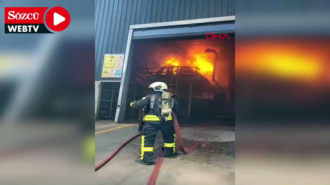 Kocaeli'de fabrika yangını söndürüldü
