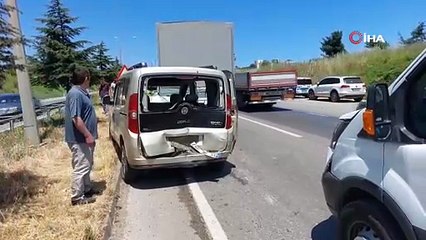 Dört araç birbirine girdi:1 yaralı