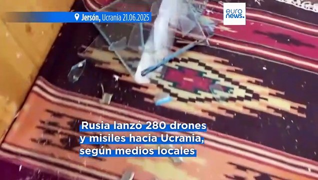 Rusia lanza 280 drones y misiles contra Ucrania en ataques nocturnos