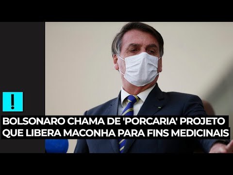 Bolsonaro chama de 'porcaria' projeto que libera maconha para fins medicinais