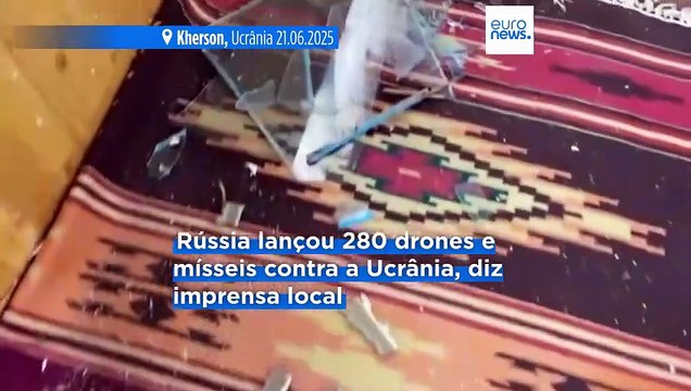 Rússia lança 280 drones e mísseis contra a Ucrânia em ataques noturnos