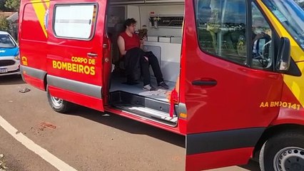 Homem fica ferido em acidente nas imediações do Ecopark Oeste