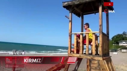 Düzce’de hava şartları sebebiyle denize girmek yasaklandı