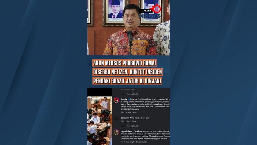 Istana Buka Suara usai Akun Medsos Prabowo Ramai Diserbu Netizen, Buntut Insiden Pendaki Brazil Jatuh di Rinjani