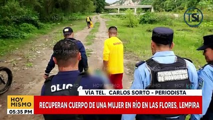 Recuperan cuerpo de una mujer en río en Las Flores, Lempira