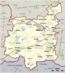 Map of Dobele Municipality. Peta Munisipalitas Dobele. Dobele Municipality Map. Map of Municipality of Dobele. Municipality of Dobele Map. Dobeles novada karte. Mapa do Município de Dobele. Carte de la municipalité de Dobele. Mapa del municipio de Dobele