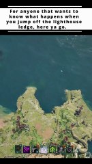 In case you wanted to know what happens when you jump off the lighthouse, here you go!