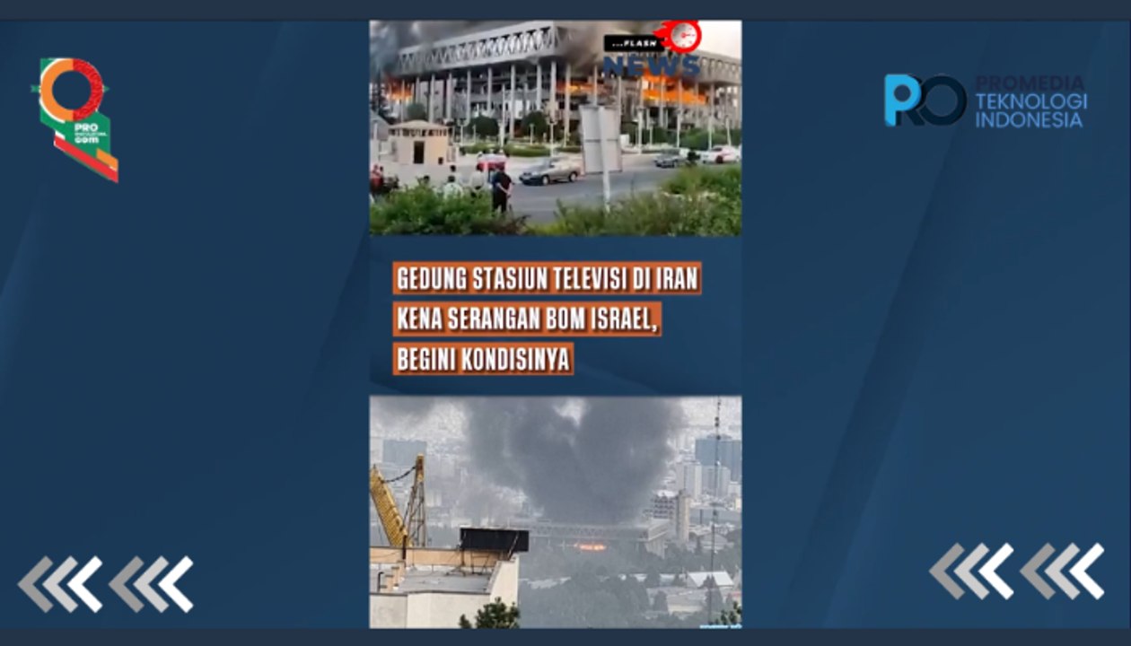 Kondisi Terkini Gedung Televisi Iran Usai Kena Serangan Bom Israel