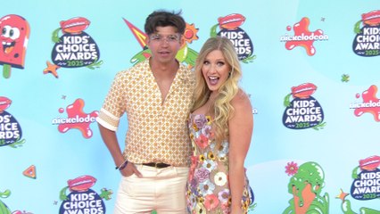 PrestonPlayz and Brianna Arsement 2025 Kids' Choice Awards Orange Carpet