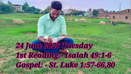 Catholic Daily Gospel and Reading in Hindi 24 June 2025 | Today's Bible Verse | Aaj ka Susamachar