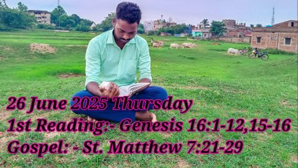Catholic Daily Gospel and Reading in Hindi 26 June 2025 | Today's Bible Verse | Aaj ka Susamachar