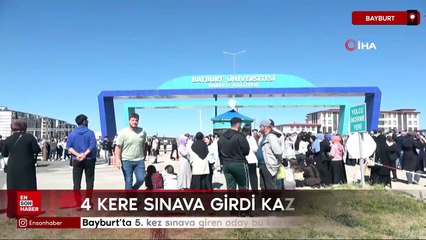 Bayburt’ta 5. kez sınava giren aday bu kez okunmuş suyla şansını denedi