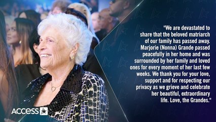 Ariana Grande's Beloved Grandma Marjorie 'Nonna' Grande Dies At 99