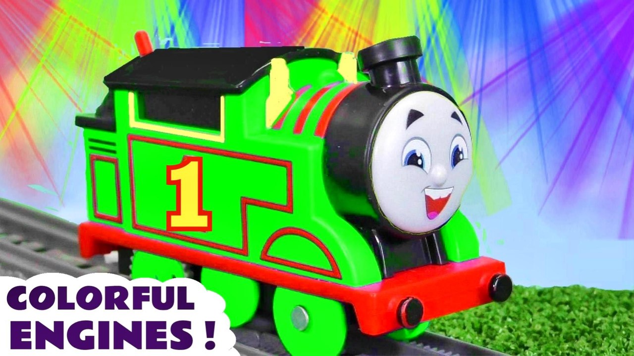 Colorful Thomas Trains in fun toy train stories