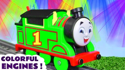 Colorful Thomas Trains in fun toy train stories