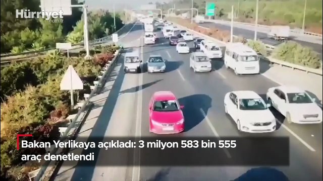 Bakan Yerlikaya açıkladı: 3 milyon 583 bin 555 araç denetlendi