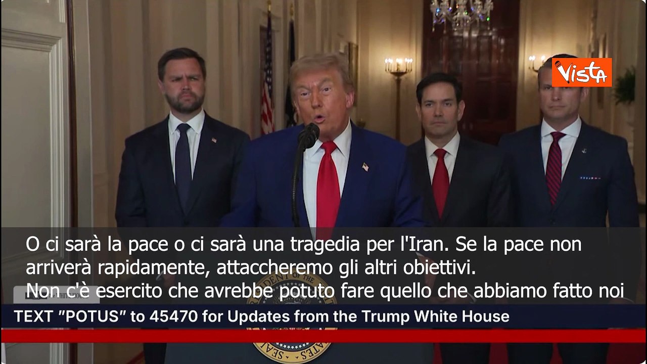 Trump dopo attacco a 3 siti nucleari iraniani: Se non ci sarà la pace colpiremo altri obiettivi l