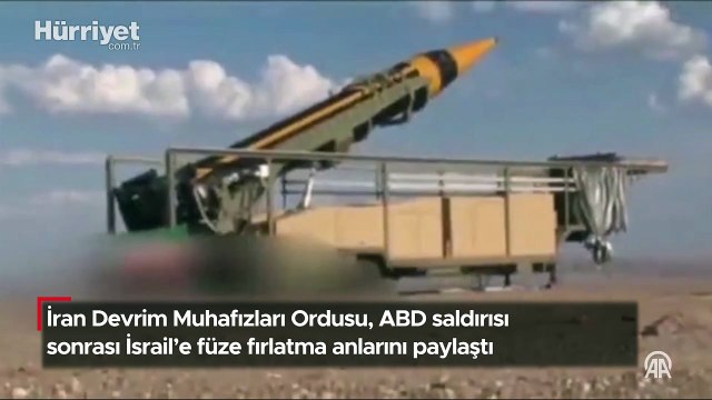 İran Devrim Muhafızları Ordusu, ABD saldırısı sonrası İsrail’e füze fırlatma anlarını paylaştı