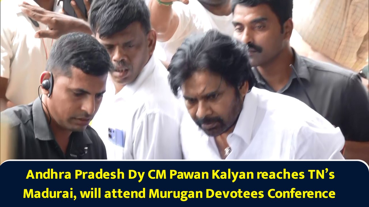 Andhra Pradesh Dy CM Pawan Kalyan reaches TN’s Madurai, will attend Murugan Devotees Conference