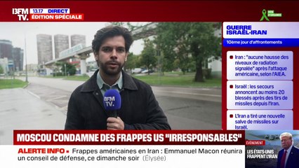 Frappes américaines en Iran: Moscou condamne les attaques "irresponsables" des États-Unis