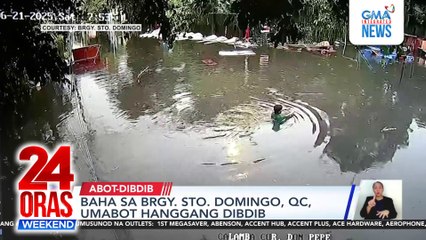 Baha sa Brgy. Sto. Domingo, QC, umabot hanggang dibdib | 24 Oras Weekend