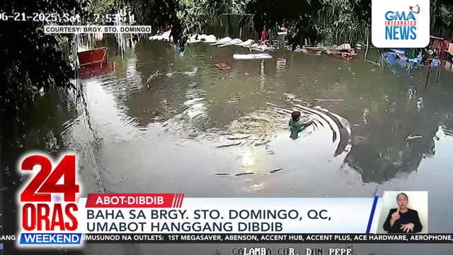 Baha sa Brgy. Sto. Domingo, QC, umabot hanggang dibdib | 24 Oras Weekend