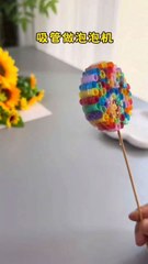 DIY Straw Bubble Blower