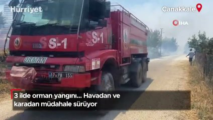 3 ilde orman yangını... Havadan ve karadan müdahale sürüyor